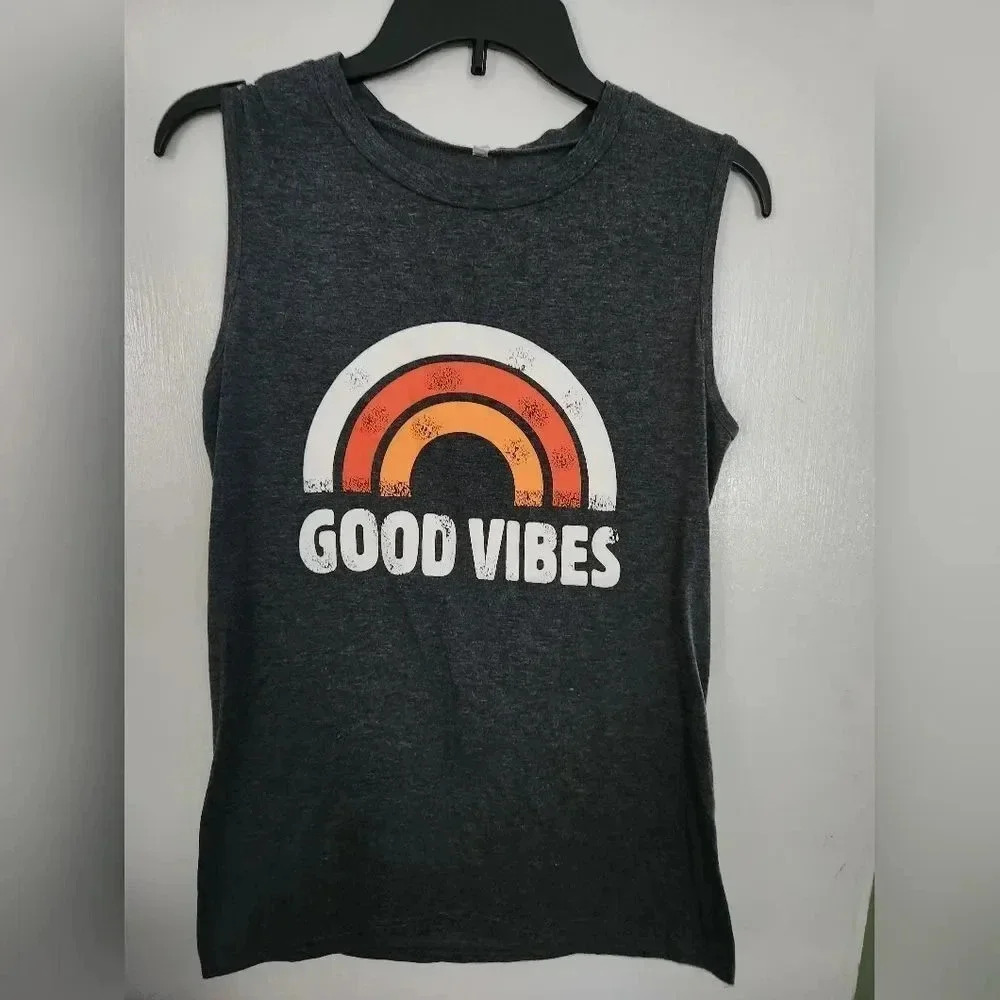 ‎Good vibes sleeveless ladies shirt